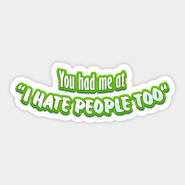 Antisocial - I hate people too sarcastic joke Sticker by Alice_Wieckowska